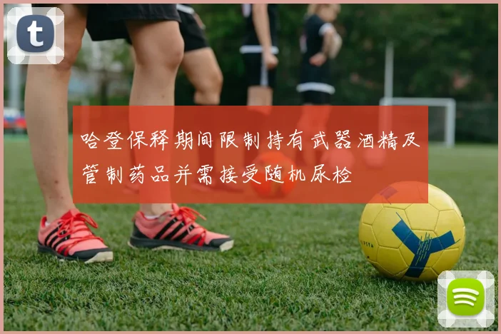 哈登保释期间限制持有武器酒精及管制药品并需接受随机尿检