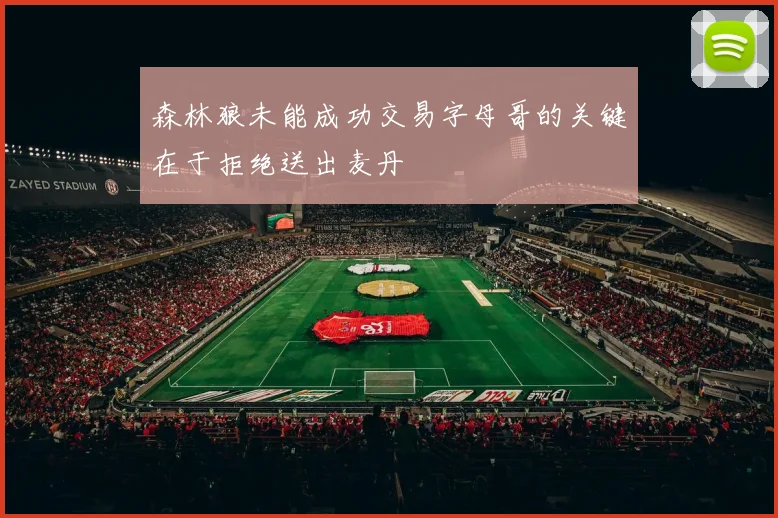 森林狼未能成功交易字母哥的关键在于拒绝送出麦丹